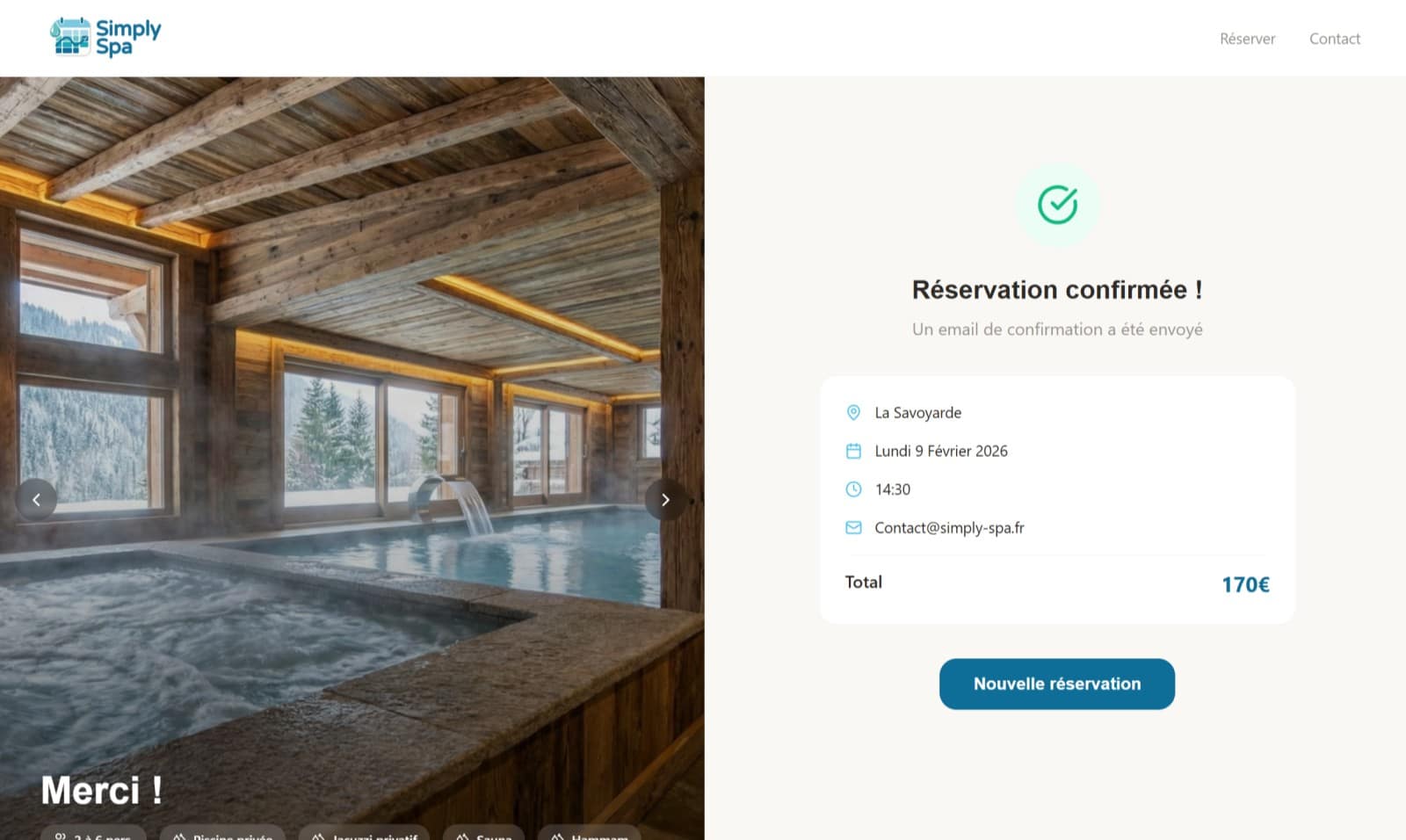 Le logiciel de réservation, SaaS Simply Spa, ultra visuel et performant pour Spa, hôtel thalasso, love room et airbnb